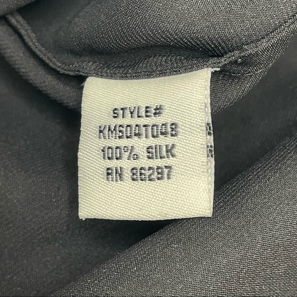 100% Silk Black Floral Embroidered Knee Length Skirt Size 6 Like New - Picture 14 of 17